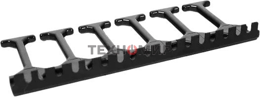 Вертикальный кабельный органайзер с пластиковыми пальцами, 6 пальцев