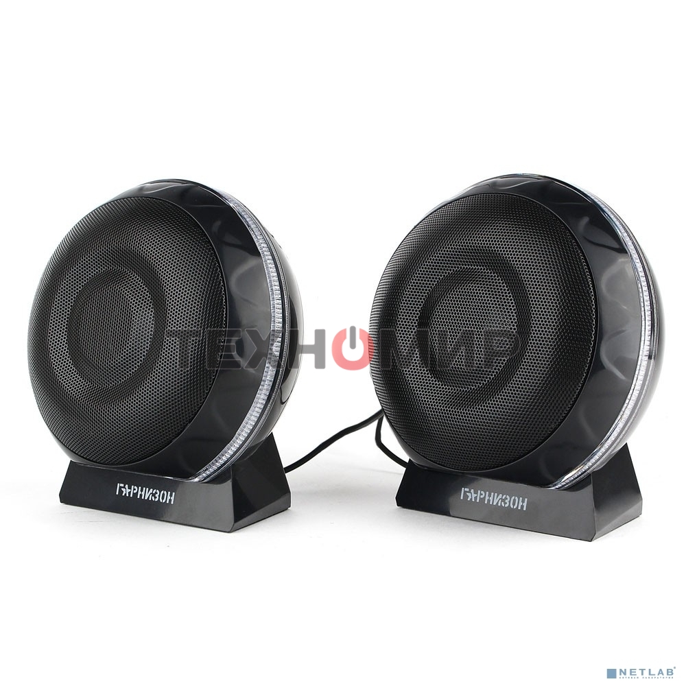 Акустическая система 2.0 Гарнизон GSP-150, черный, 6 Вт, FTB-динамики, материал- пластик, USB - питание