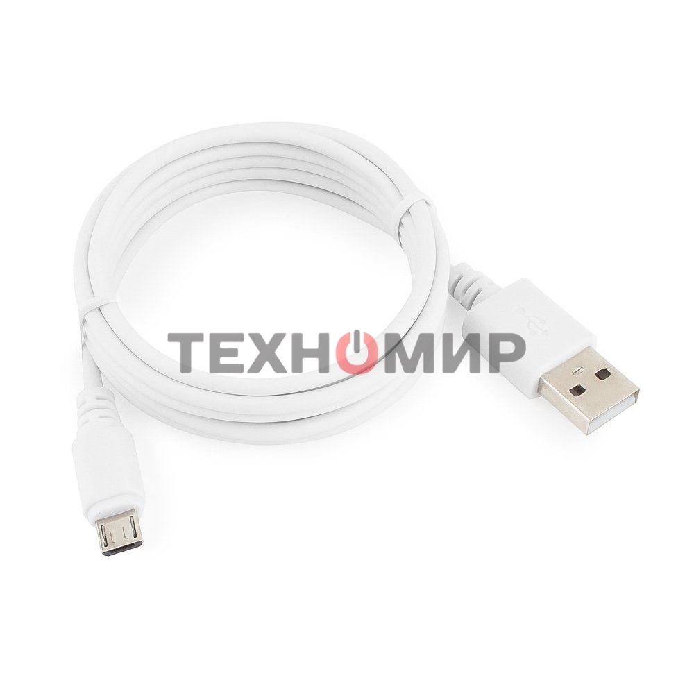 Кабель USB2.0 Pro Cablexpert CC-mUSB2-AMBM-6W, AM/microBM 5P, 1.8м, экран, белый, пакет
