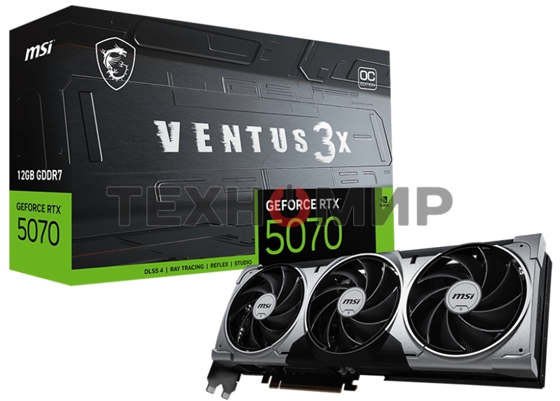 Видеокарта MSI GeForce RTX 5070 12G VENTUS 3X OC