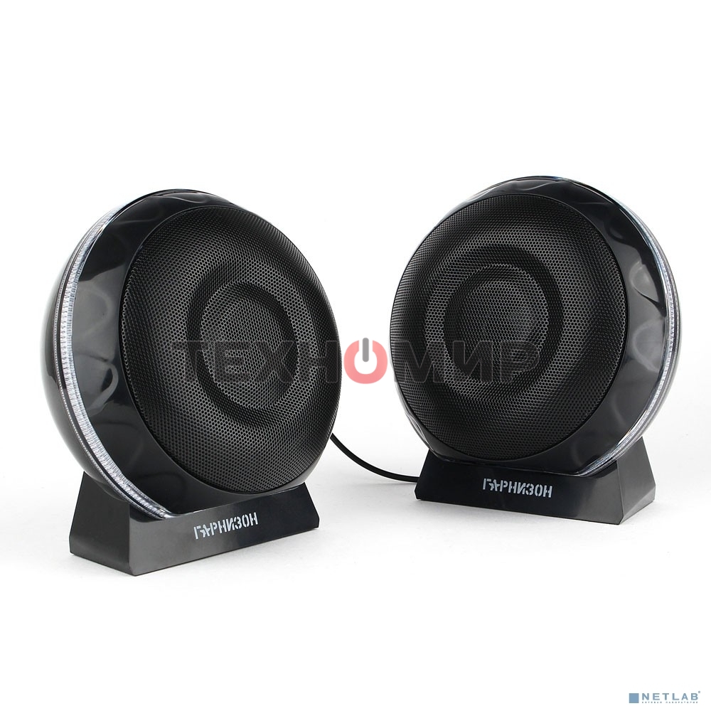 Акустическая система 2.0 Гарнизон GSP-150, черный, 6 Вт, FTB-динамики, материал- пластик, USB - питание