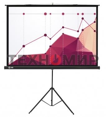 Экран Cactus 180x180 см Triscreen CS-PST-180x180 1:1 напольный рулонный белый