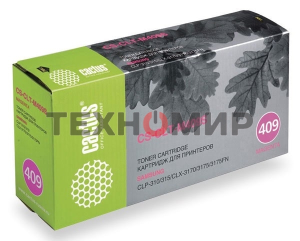 Картридж лазерный Cactus CS-CLT-M409S пурпурный (1000 стр.) для Samsung CLP-310/315/CLX-3170/3175/3175FN