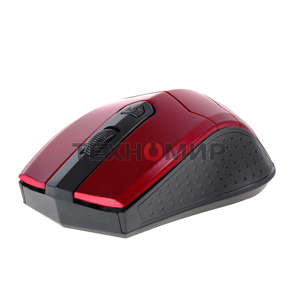 Мышь беспроводная Crown CMM-934W красный/черный, 1200 dpi, радиоканал, USB, кнопки - 4