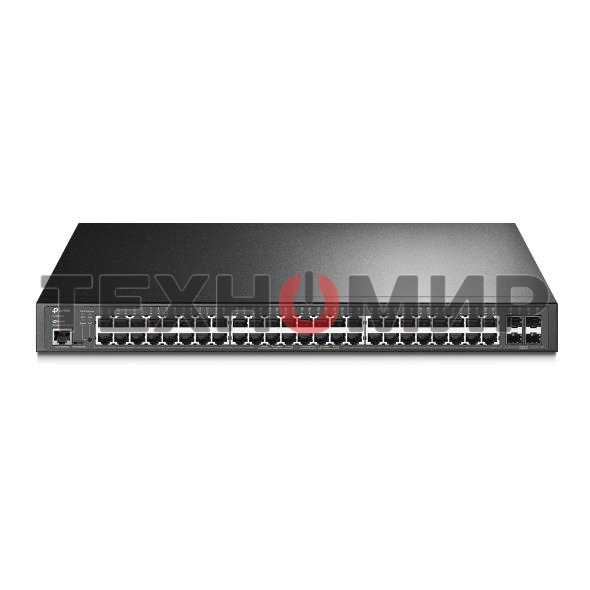 Коммутатор 48-port Gigabit PoE+ L2+ switch, 48 802.3af/at PoE+ ports, 4 Gb SFP slots, 1 RJ-45 + 1Micro-USB console ports, 348W PoE budget