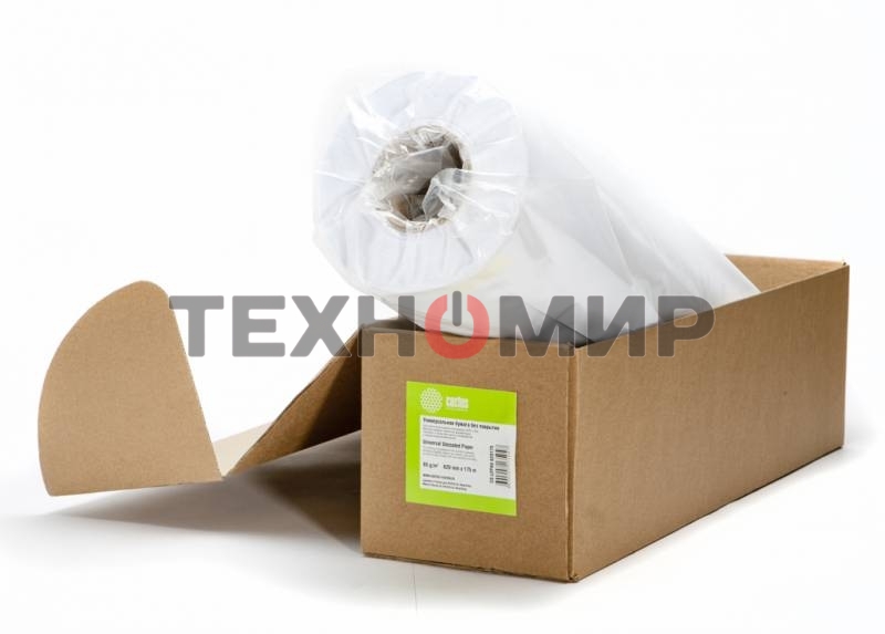 Универсальная инженерная бумага Cactus CS-LFP80-620175 без покрытия А1+,620ммх175м. 80 г/кв.м втулка 76,2мм (3”)