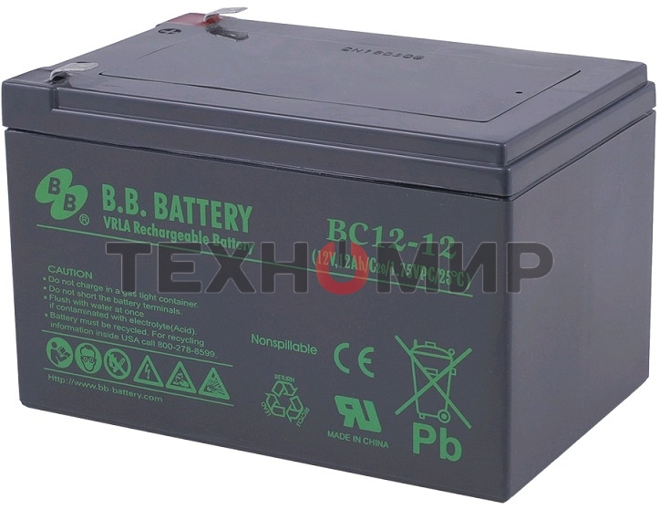 Батарея для ИБП B.B. Battery BC 12-1212V 12Ah