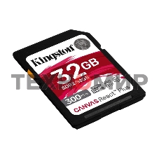 Флеш карта SDHC 32Gb Kingston SDHC, UHS-I Class U3 V90, чтение: 300Мб/с, запись: 260Мб/с SDR2/32Gb