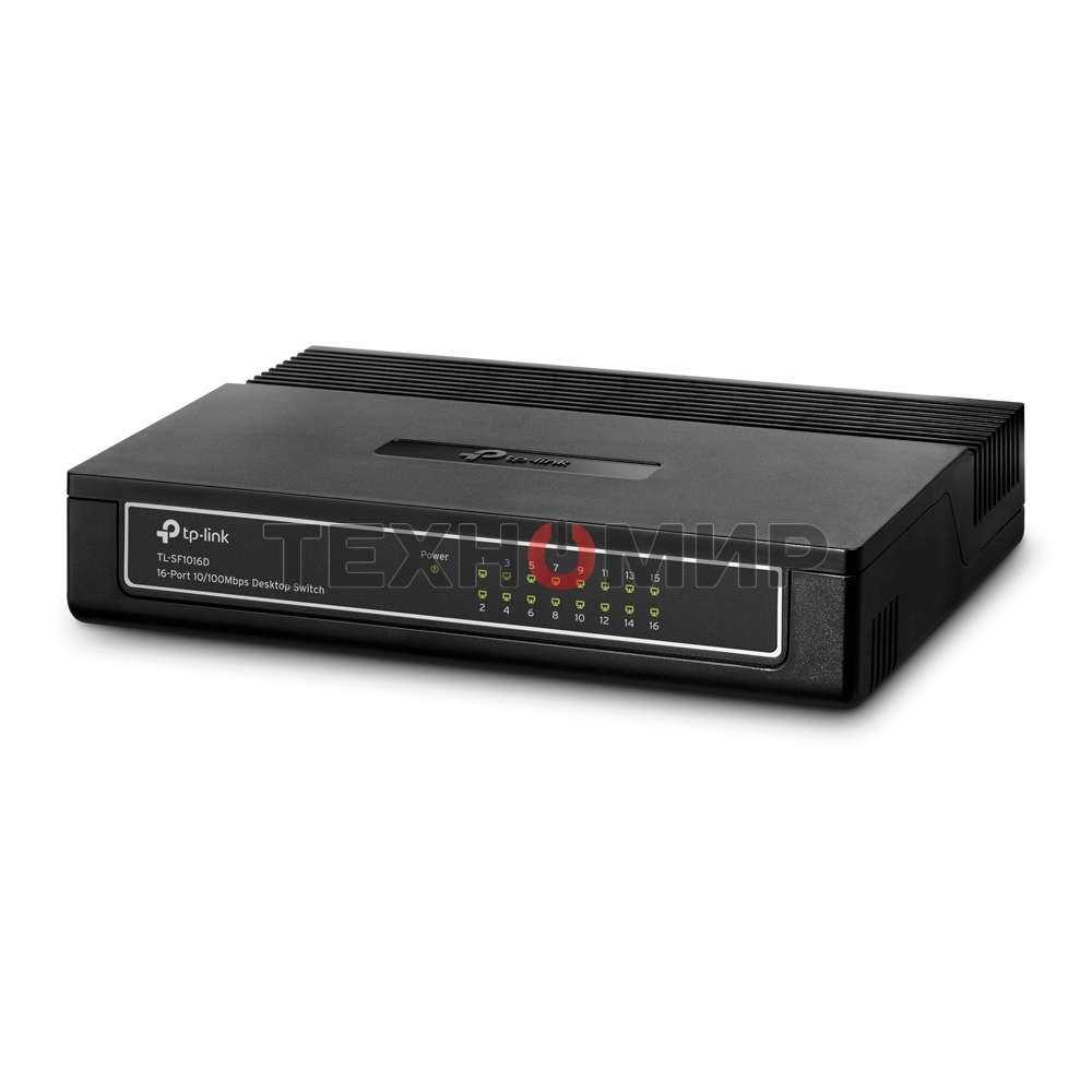 Коммутатор TP-Link SMB TL-SF1016D Коммутатор 16-port 10/100M Desktop Switch, 16 10/100M RJ45 ports, Plastic case