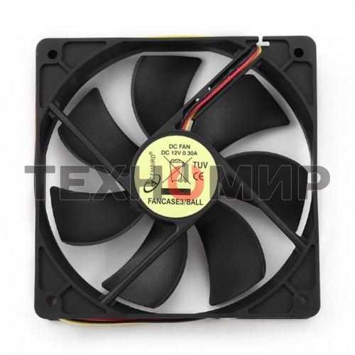 Вентилятор для корпуса Gembird черный, 120 мм, 2000 об/мин, 38 дБ, 3 pin