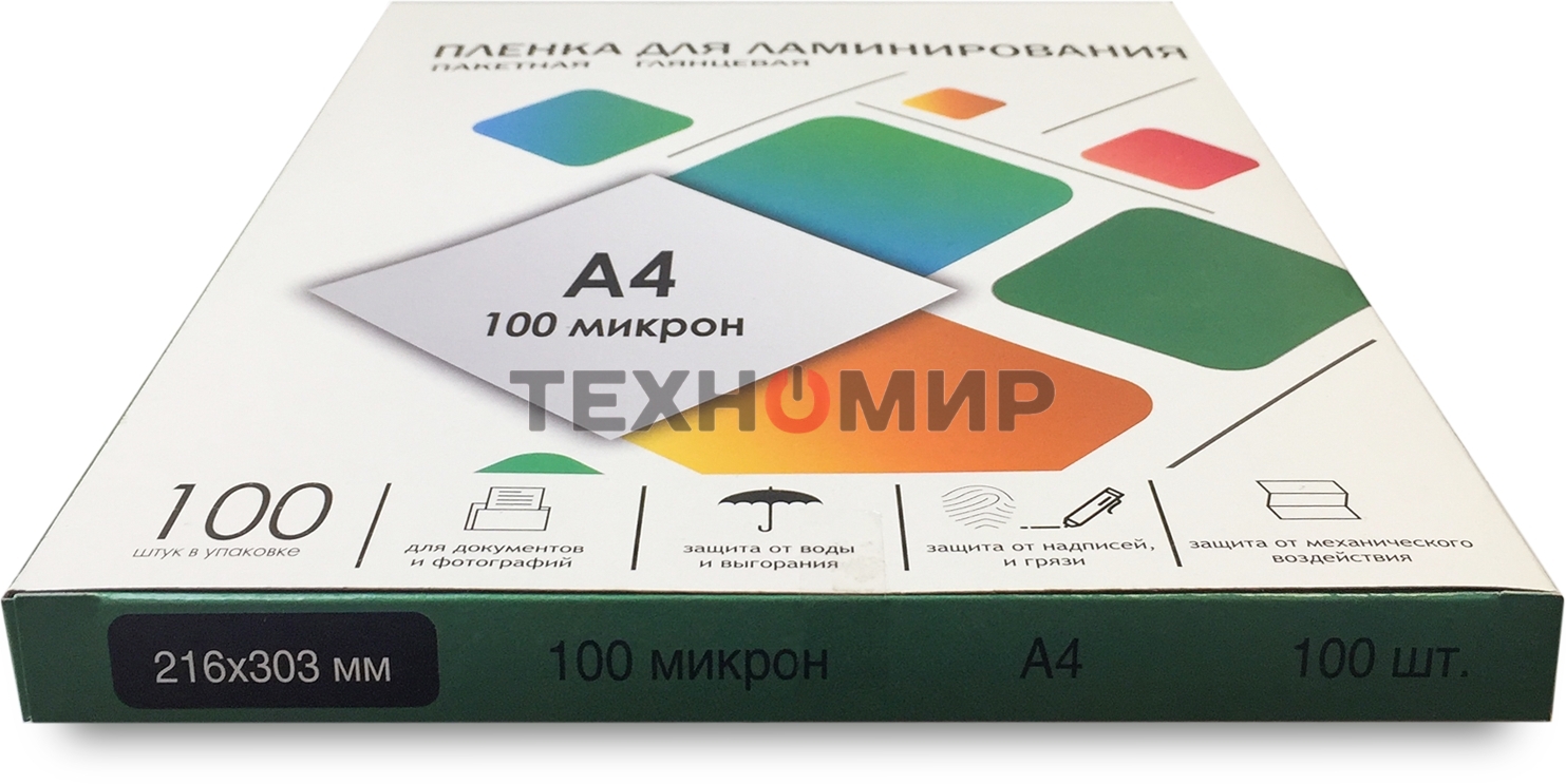 Пленка для ламинирования 216х303 (100 мик) 100 шт. Гелеос (LPA4-100)