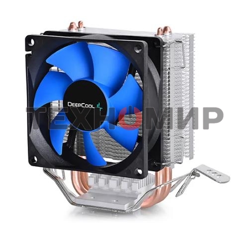 Кулер для процессора DEEPCOOL ICE EDGE MINI FS V2.0 синий, 80 мм, алюминий/медь, 2200 об/мин, 24.7 дБ, 3 pin, 100 Вт, 112 мм