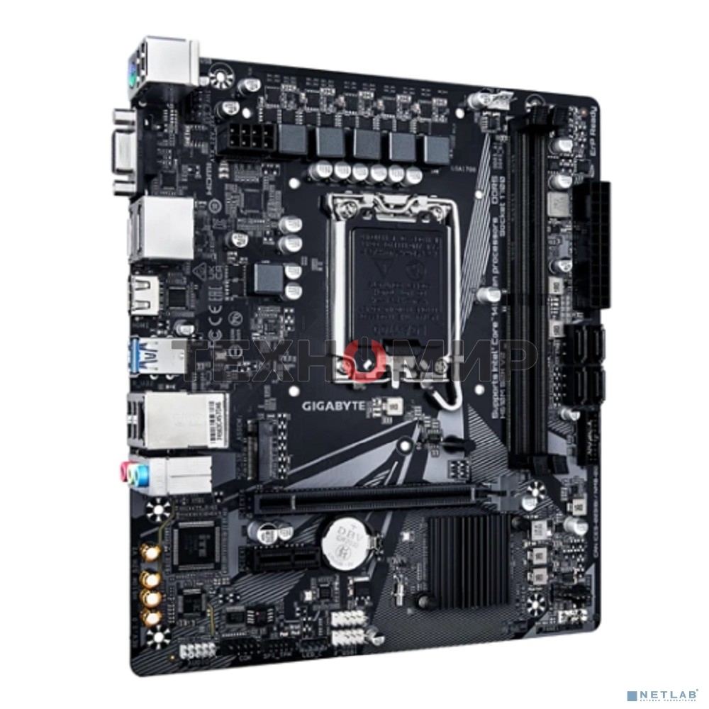Материнская плата Gigabyte H610M S2H V2, LGA 1700, Intel H610, 2xDDR5, 4xSATA, 1xM.2, 1xPCIe 4.0 x16, 1xPCIe x1, 1xHDMI, 2xDP, 1xD-Sub, 1x 1Gb LAN, 2xUSB-A 3.2 Gen 1, 4xUSB-A 2.0, 3x 3.5 мм, 7.1, mATX
