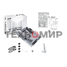 Материнская плата ASUS TUF GAMING Z890-PRO WIFI, LGA 1851, Intel Z890, 4xDDR5, 4xSATA, 4xM.2, 1xPCIe 5.0 x16, 1xPCIe 4.0 x4, 2xPCIe x1, 1xHDMI, 1xDP, 2xUSB-C Thunderbolt 4, 6xUSB-A 10Gbps, 1x 2.5Gb LAN, 5x3.5 мм, 7.1, ATX