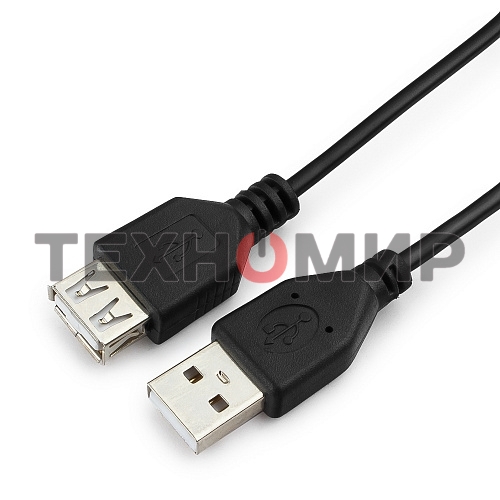 Кабель-удлинитель Гарнизон USB 2.0, AM/AF, 1м, пакет (GCC-USB2-AMAF-1M)
