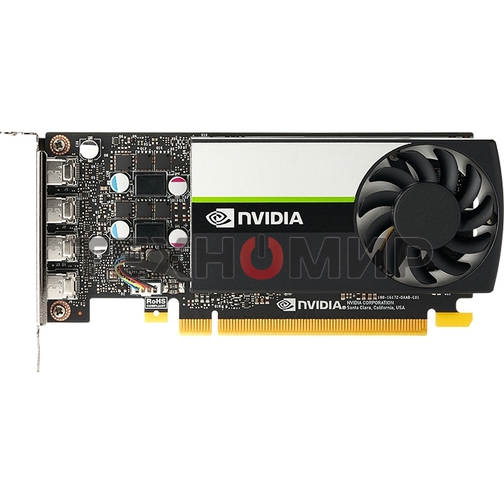 Видеокарта NVIDIA Quadro T1000 4G - BOX, brand new original with individual package, - include ATX and LT brackets (900-5G172-2550-000) (023076)