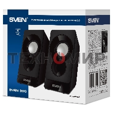 Акустическая система Sven 300 2.0 черный 6Вт
