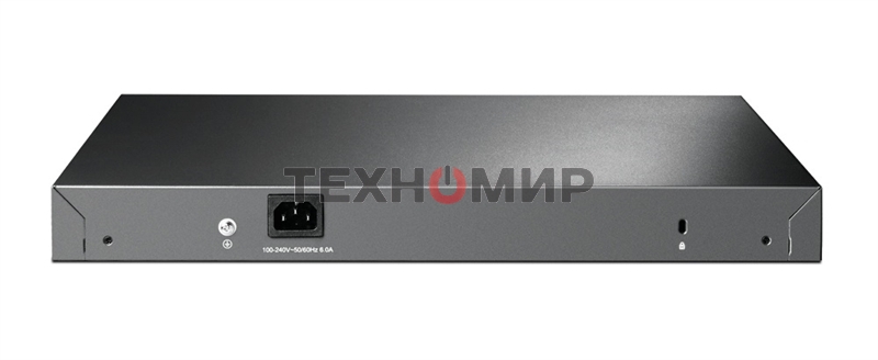 Коммутатор TP-Link 24-port Gigabit Managed PoE switch with 4 10G SFP+ ports, support 802.3af/at PoE, 1 console port, 19-inch rack mount, support L2/L2+ features.