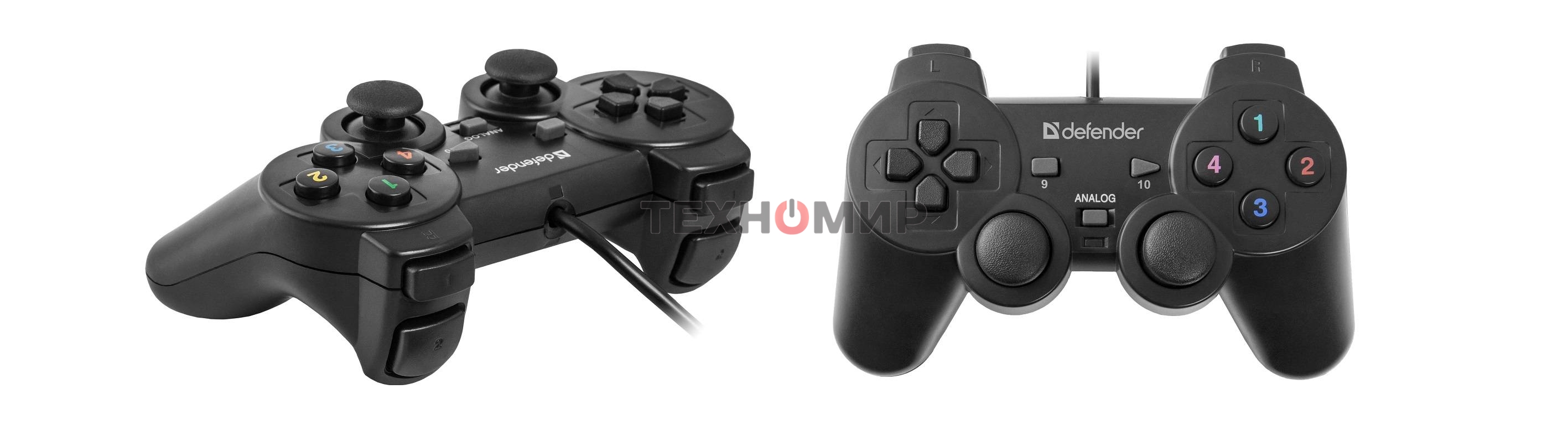 Геймпад Defender Omega USB, Проводной геймпад, 12 кнопок, 2 стика