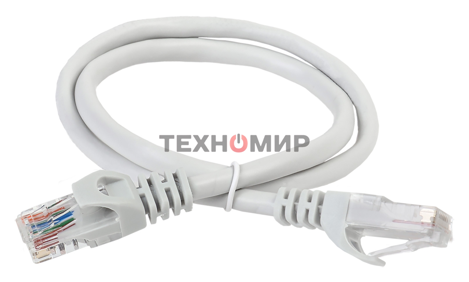 Патч-корд ITK, кат.5Е UTP, 0,5м, серый