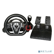 Игровой руль Dialog GW-235VR GranTourismo- вибро, 2педали+рычаг, PC USB/PS4&3/XB1&360/Android/Switch