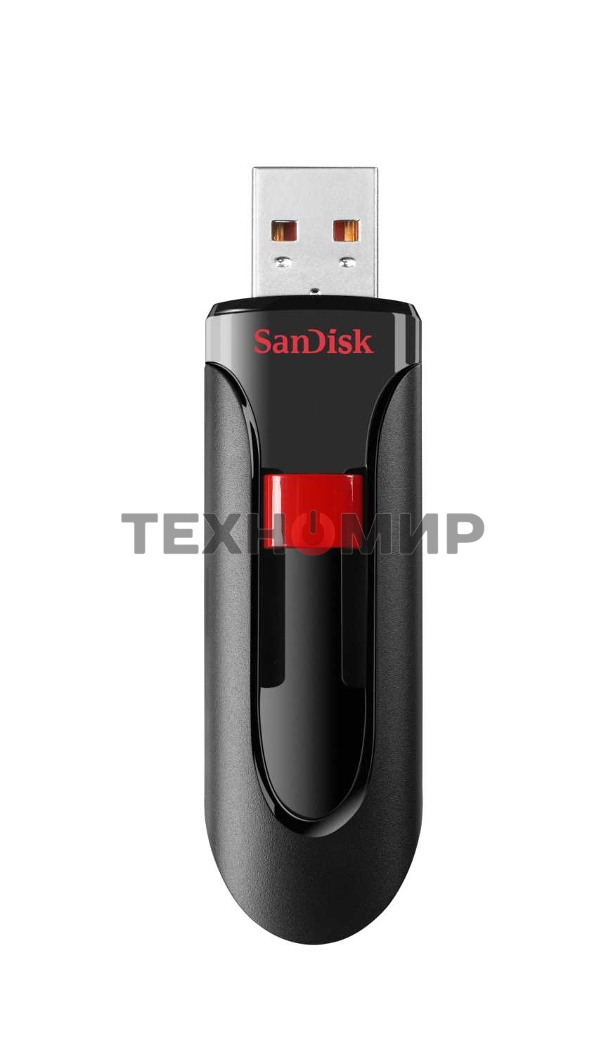Флешка USB Sandisk CZ60 Cruzer Glide (SDCZ60-032G-B35), 32Gb, USB 2.0, R/W 30/8, черный/красный
