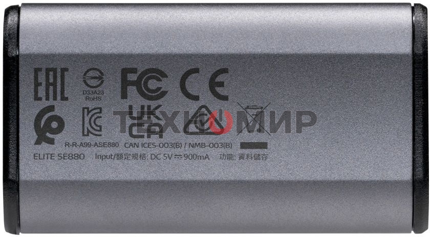 Внешний SSD ADATA Elite SE880, 1TB, USB 3.2 Gen 2x2 Type-C, R/W 2000/2000, серый