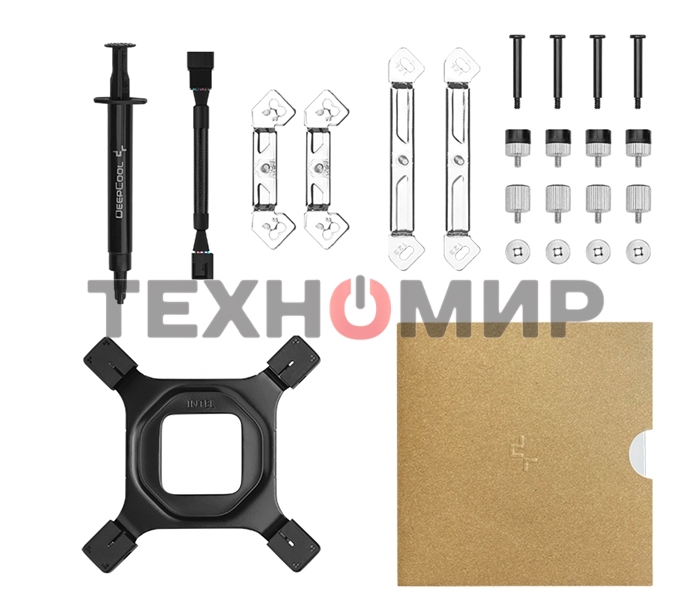 Кулер для процессора DEEPCOOL AN600 черный, 120 мм, алюминий, 1850 об/мин, 24.2 дБ, 4 pin, 180 Вт, 67 мм
