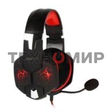 Гарнитура проводная игровая RUSH TAIPAN, динамики 50мм, велюровые амбушюры, вирт.звук 7.1, чер/кр (SBHG-3200)