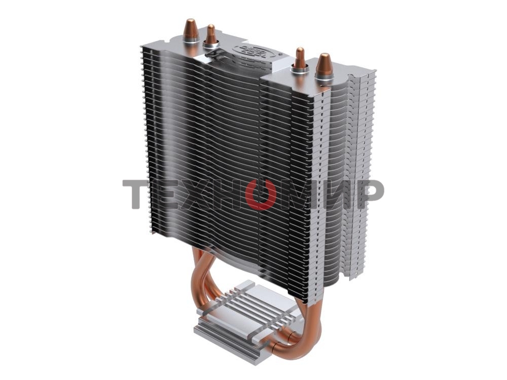 Кулер для процессора DEEPCOOL ICE EDGE MINI FS V2.0 синий, 80 мм, алюминий/медь, 2200 об/мин, 24.7 дБ, 3 pin, 100 Вт, 112 мм