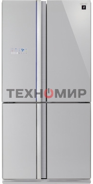 Холодильник Sharp SJ-FS97VSL серебристый трехкамерный 393/207 л морозилка снизу