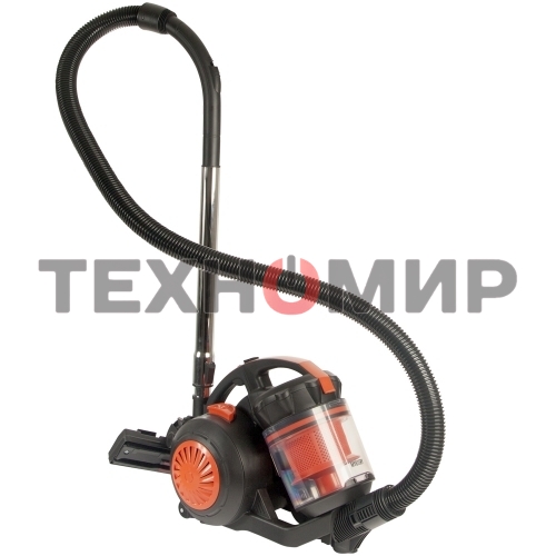 Пылесос Mystery MVC-1124 черный/оранжевый, 300/2000 Вт, уборка сухая, пылесборник контейнер 5 л