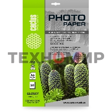 Фотобумага Cactus CS-GSA613050 A6/130г/м2/50л. глянцевое самоклей. для струйной печати