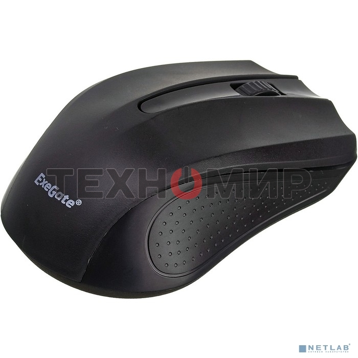 Мышь беспроводная ExeGate Professional Standard SR-9023 черный, 1200 dpi, радиоканал, USB, кнопки - 3