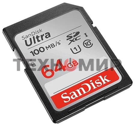 Флеш карта SANDISK SDXC 64Gb UHS-I SDSDUNB-064G-GN6IN