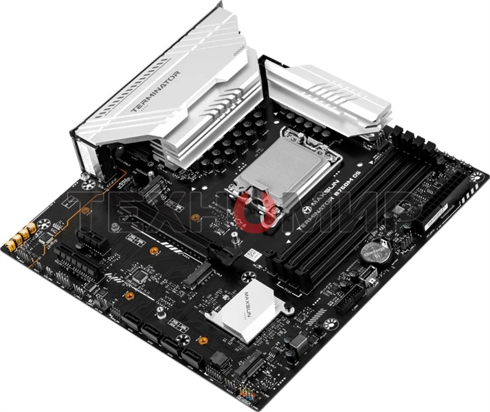 Материнская плата Maxsun Terminator B760M D5, LGA 1700, Intel B760, 4xDDR5, 4xSATA, 3xM.2, 1xPCIe 5.0 x16, 1xPCIe x4, 1xPCIe 3.0 x1, 1xHDMI, 1xDP, 2xUSB 3.2 Gen 1, 6xUSB 2.0, 1x 2.5Gb LAN, 3x3.5 мм, 5.1, mATX