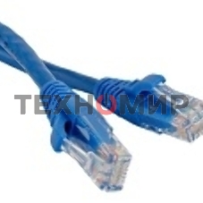 Патч-корд LANMASTER TWT UTP cat.5e, с заливными колпачками, 0.5 м, синий
