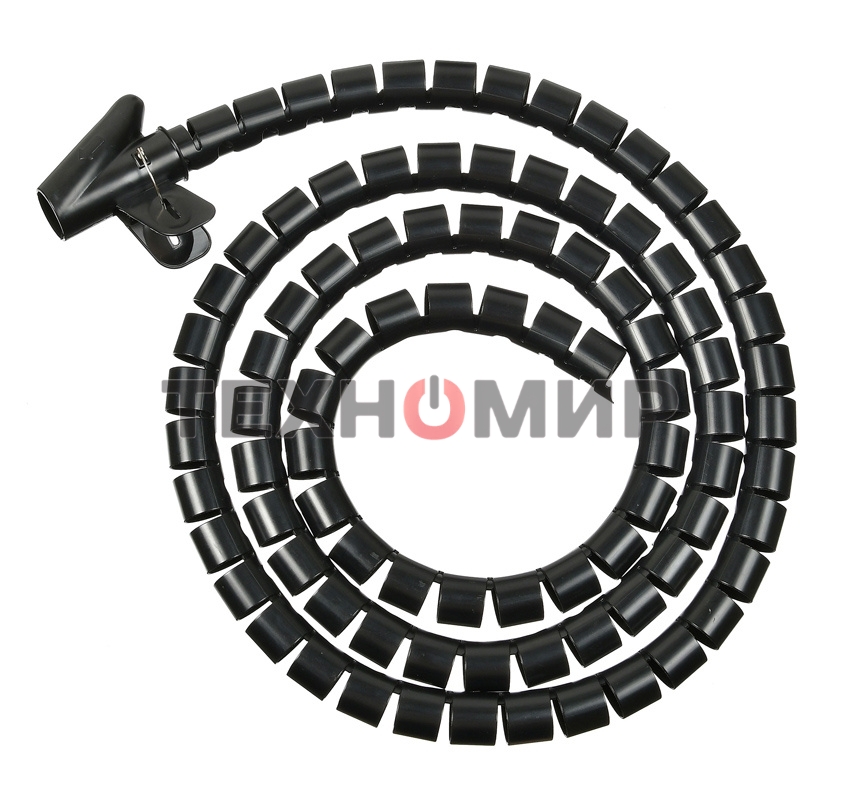 Кабельный органайзер Buro Spiral Hose 25x2000мм черный