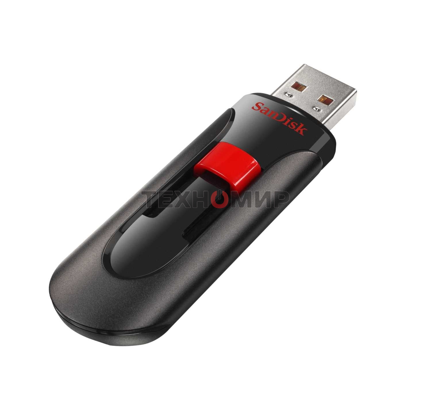 Флешка USB Sandisk CZ60 Cruzer Glide (SDCZ60-032G-B35), 32Gb, USB 2.0, R/W 30/8, черный/красный