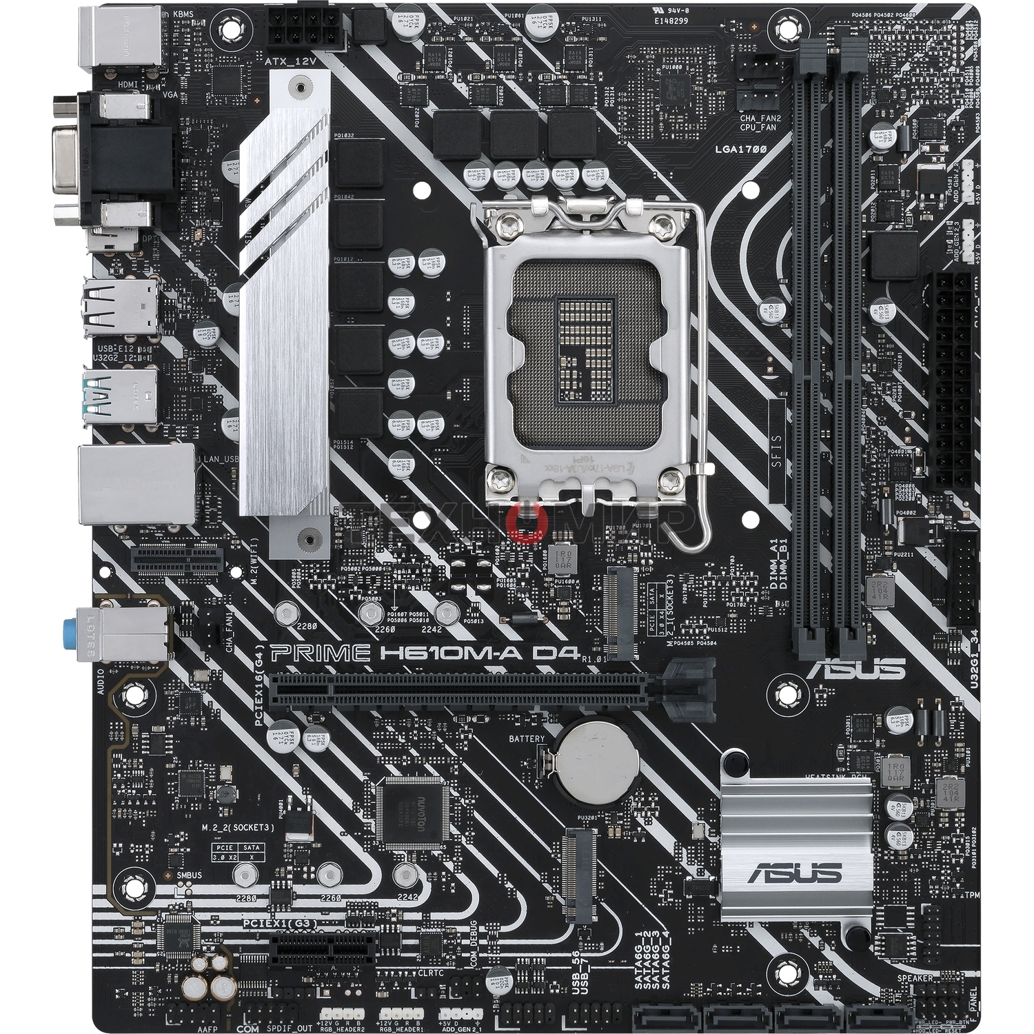 Материнская плата ASUS PRIME H610M-A D4-CSM, LGA 1700, Intel H610, 2xDDR4, 4xSATA, 2xM.2, 1xPCIe 4.0 x16, 1xPCIe x1, 1xDP, 1xD-Sub, 1xHDMI, 1x 1Gb LAN, 4xUSB-A 2.0, 2xUSB-A 3.2 Gen 1, 7.1, mATX