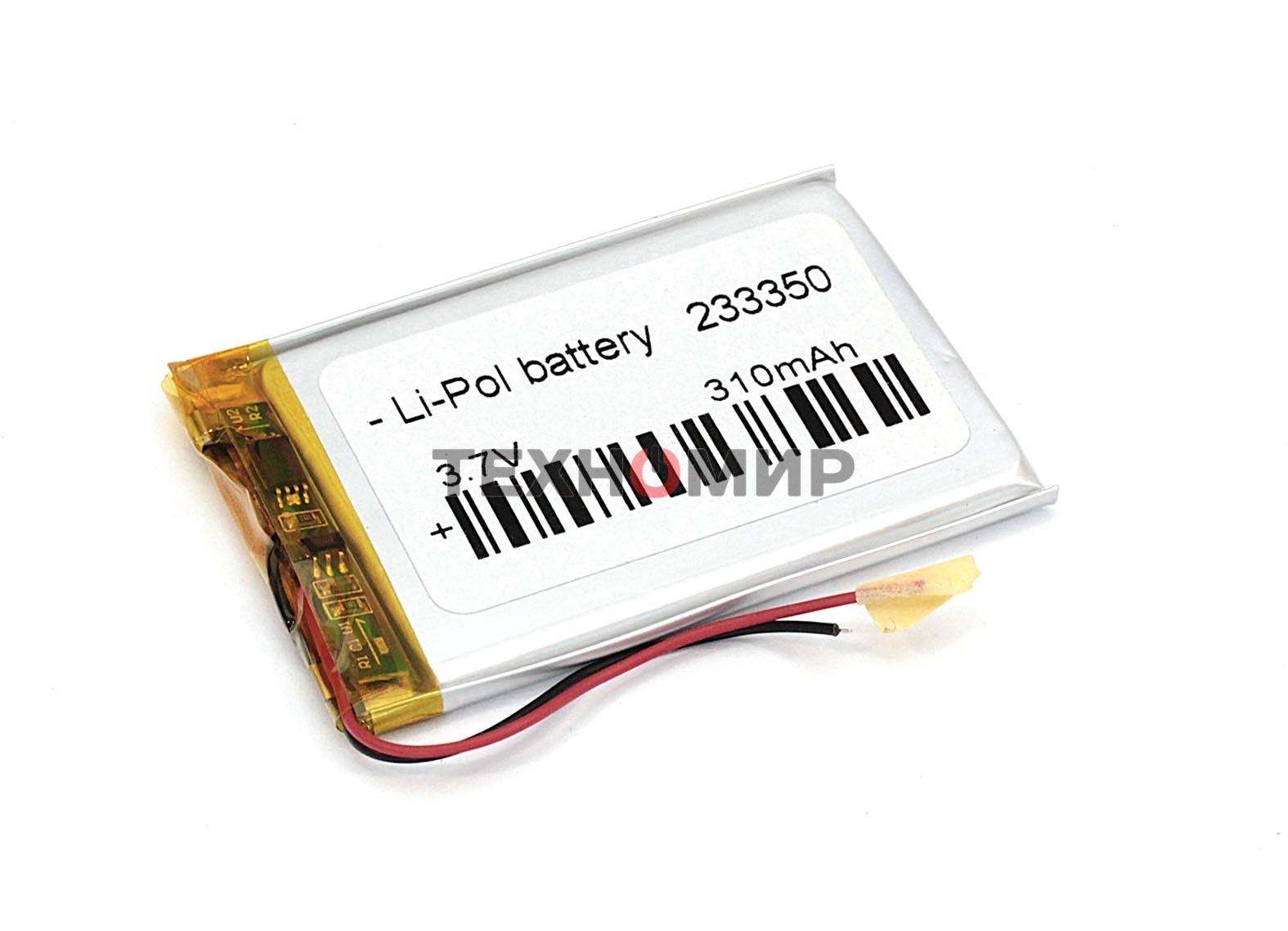 Аккумулятор Li-Pol (батарея) 2.3x33x50 мм 2pin 3.7V/310mAh