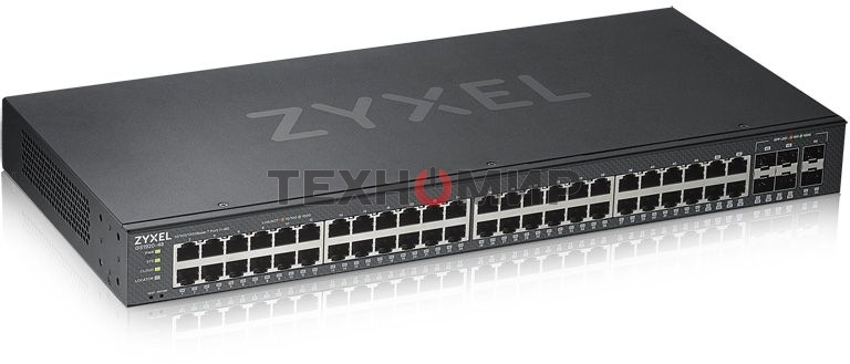 Коммутатор Zyxel GS1920-48v2 Hybrid Smart switch Zyxel Nebula Flex, 44xGE, 4xCombo (SFP/RJ-45), 2xSFP, Standalone/cloud management