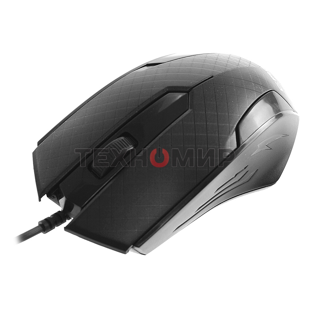 Мышь проводная Crown CMM-100 черный, 1000 dpi, USB, кнопки - 3