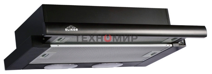 Вытяжка встраиваемая Elikor Интегра 60П-400-В2Л черный, 60 см, 400 куб. м/ч, 55 дБ