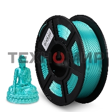 Филамент NVPrint Silk PLA+ Green для 3D печати диаметр 1.75мм длина 330 метров масса 1 кг