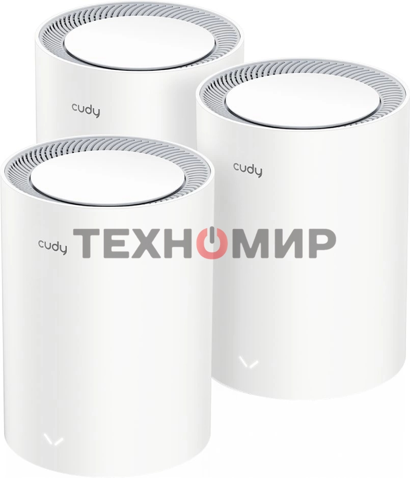 Бесшовный Mesh роутер Cudy M1800(3-Pack) AX1800 10/100/1000BASE-TX белый (упак.:3шт)