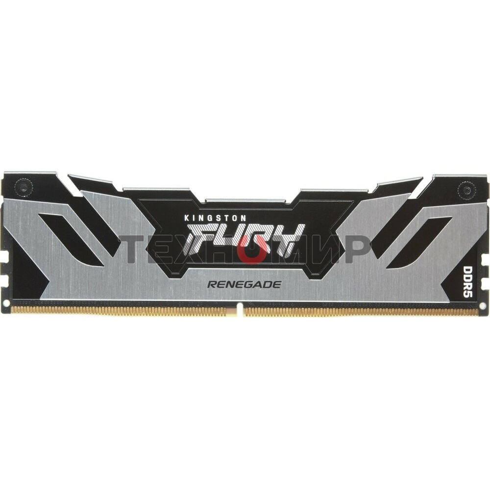 Оперативная память Kingston Fury Renegade, DDR5, 48Gb (1x48Gb), 6400MHz, CL32, DIMM, с радиатором, серебристый/черный
