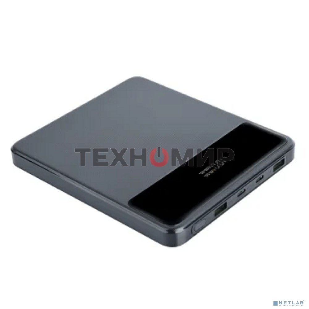 Портативный аккумулятор Perfeo Powerbank LAPTOP 105W 20000 mAh/LED дисплей/PD + QC 3.0/2 Type-C/2USB/Выход: 5A,max105W черный (PF_E1472)