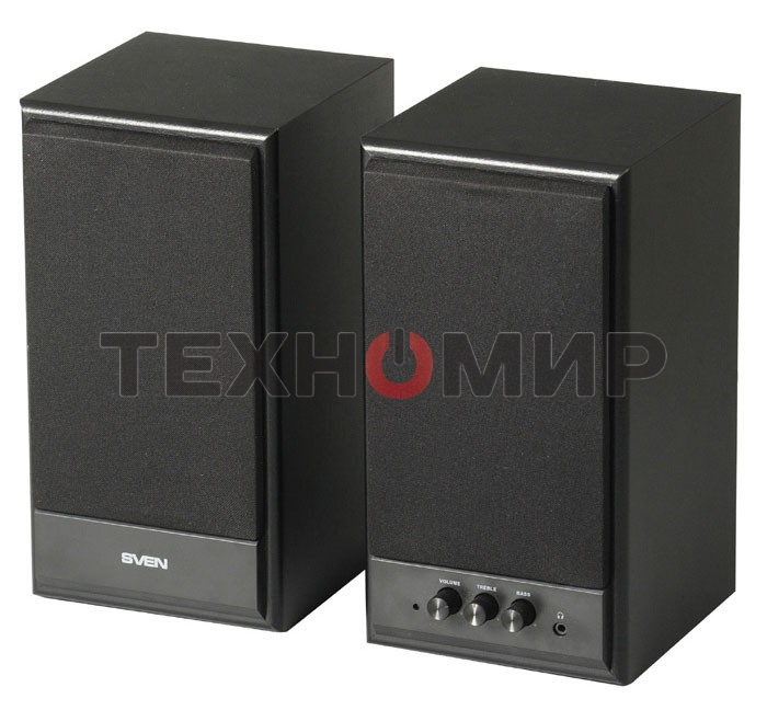 Акустическая система Sven SPS-702 2.0 черный 40Вт