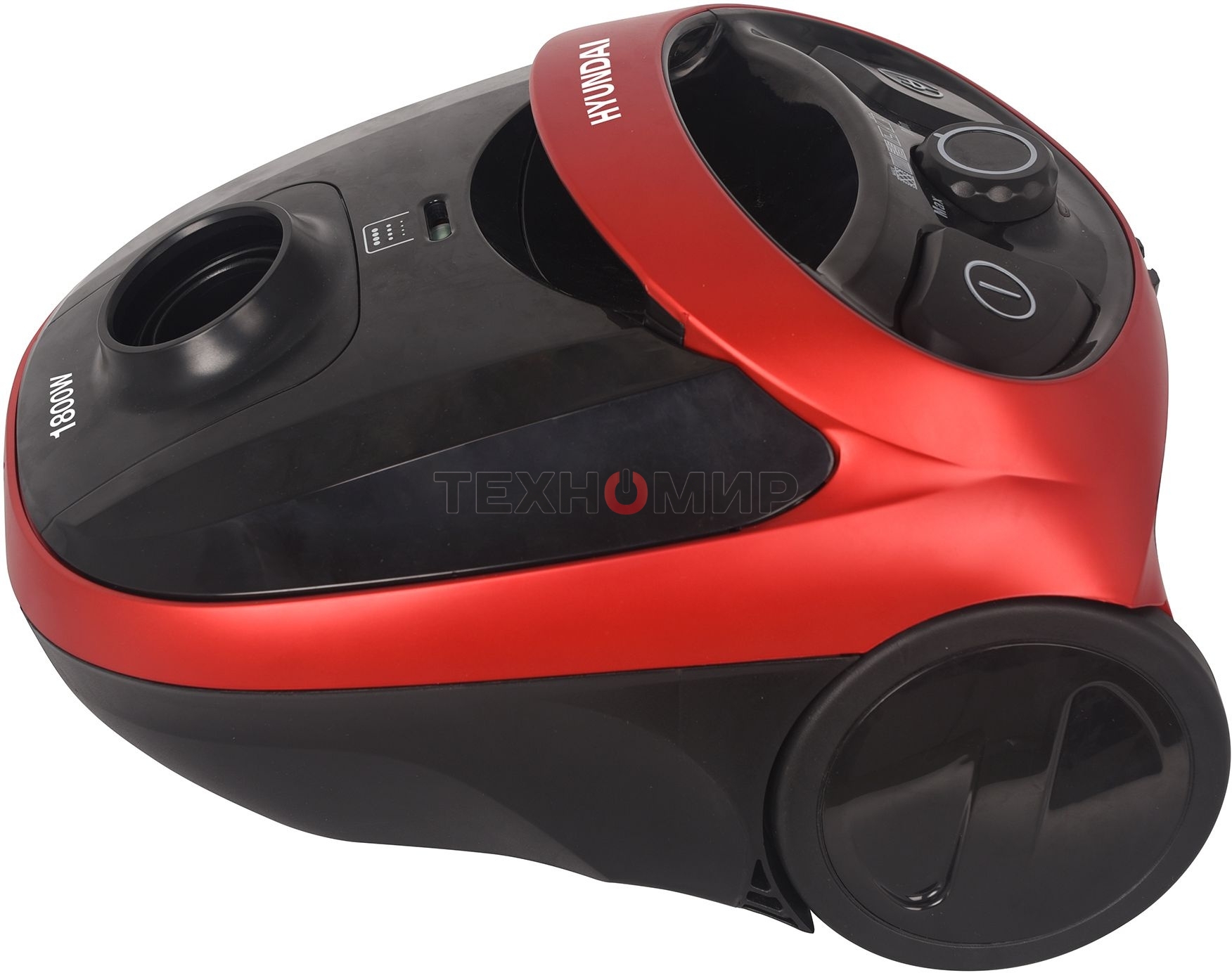 Пылесос Hyundai HYV-B1570 красный/черный, 250/1800 Вт, уборка сухая, пылесборник мешок, 1.5 л (в компл.:1мешок)